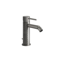 GESSI 316 смеситель для биде на 1 отверстие с донным клапаном, излив 118мм, цвет: steel brushed - Gidratop.ru изображение