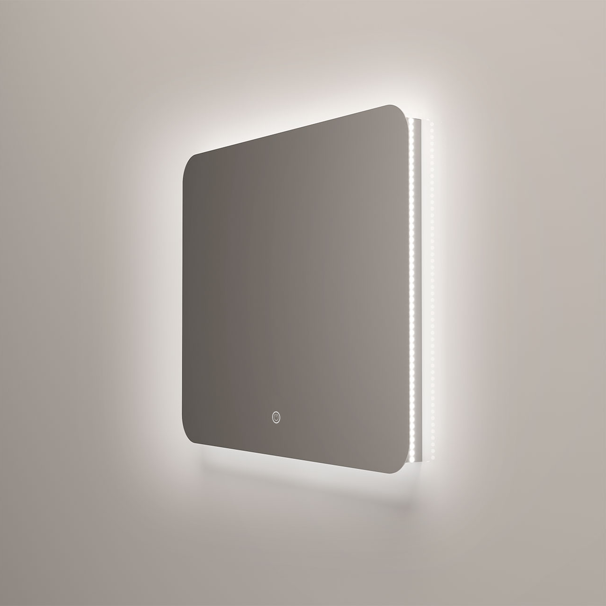 Зеркало LED VLM-3BE8008 800х800 c сенсорным выключателем и диммером - Gidratop.ru изображение
