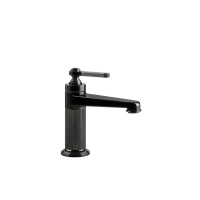 GESSI VENTI20 смеситель для раковины на 1 отверстие, однорычажный, без донного клапана, цвет Black Metal PVD - Gidratop.ru изображение