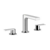 Gessi Emporio Via manzoni смеситель для раковины на 3 отверстия, донный клапан и соединительные шланги, цвет: Chrome - Gidratop.ru изображение