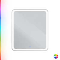 MULTICOLORE Зеркало со встроенной разноцветной подсветкой RGB и сенсорным выключателем CZR-SPC-MC-700-800-RGB-TCH, 12V, 220-240V, 700x800x30