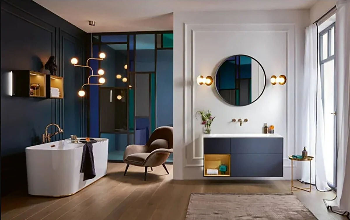 Квариловая ванна Villeroy&Boch Finion 170 x 70 см, фурнитура золото, UBQ177FIN7A300V101 - Gidratop.ru изображение