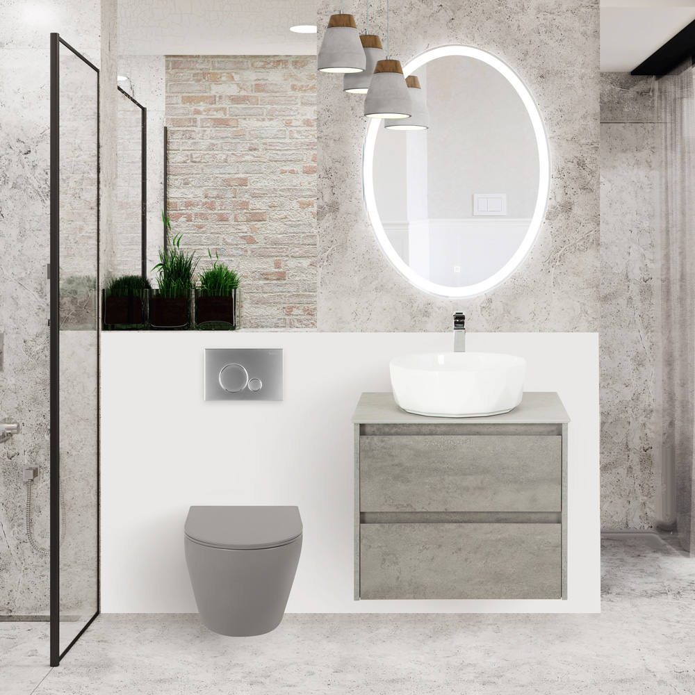 Унитаз подвесной безободковый BelBagno COLORATO BB062CHR-GR/BB062SC-GR - Gidratop.ru изображение