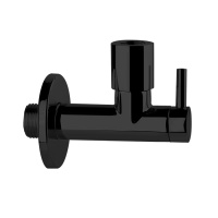 GESSI запорный кран-фильтр для подвода воды к смесителю, круглый, цвет черный матовый - Gidratop.ru изображение