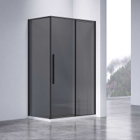 Душевой уголок Slim-N VSR-4SN8013CGB, 1300*800, черный, стекло тонированное - Gidratop.ru изображение
