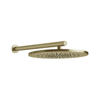GESSI 316 верхний душ Oslash;355 мм., с настенным держателем 450 мм.,  цвет Brushed Brass PVD - Gidratop.ru изображение