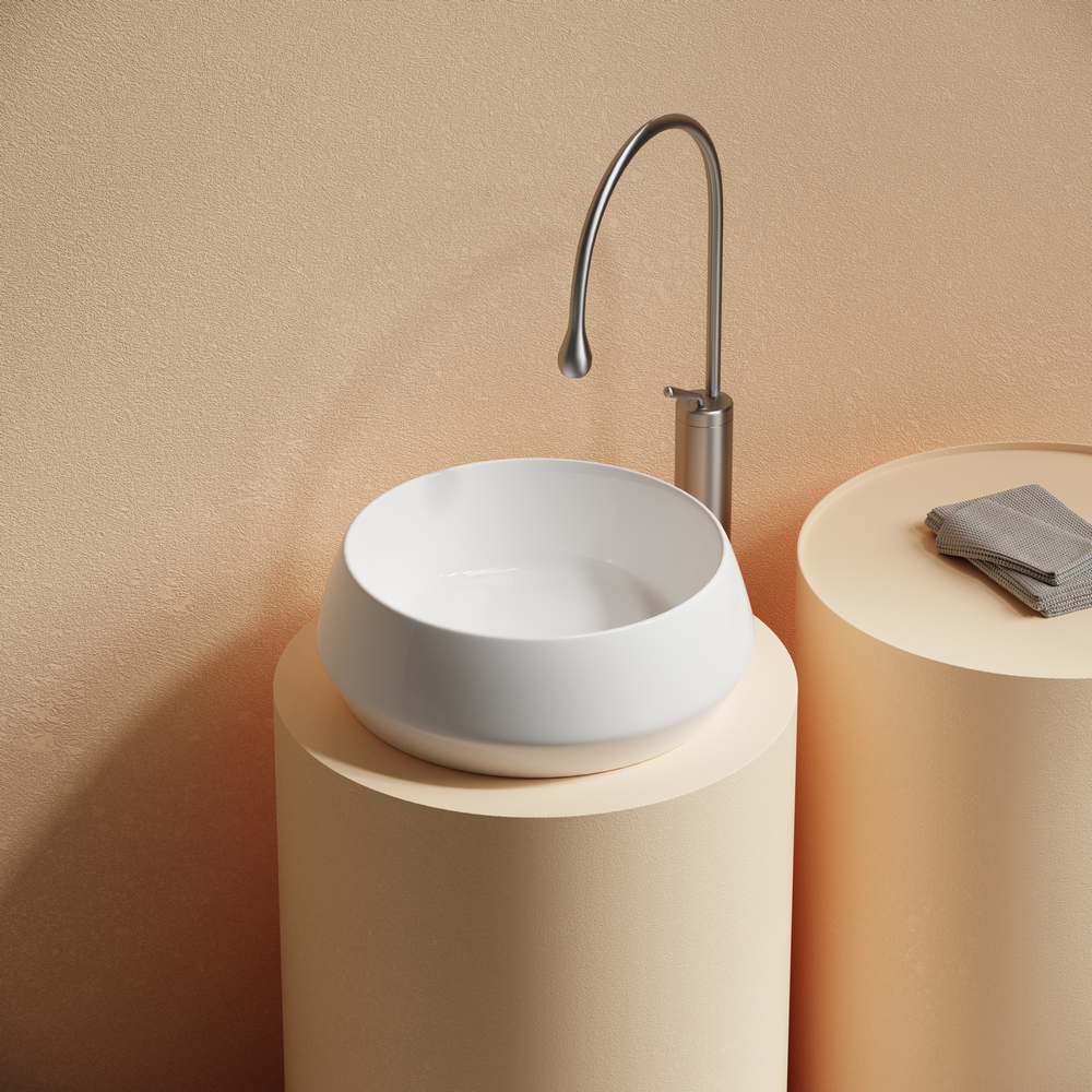 Раковина CERAMICANOVA Maya накладная круглая 400x400x140 белый CN12004 - Gidratop.ru изображение