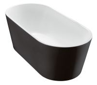 Акриловая ванна без перелива BELBAGNO BB71-1700-NERO-W0, 1700x800x600 - Gidratop.ru изображение