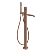GESSI HABITO DIAMANTATO смеситель для ванны напольный, однорычажный, цвет Copper Brushed PVD - Gidratop.ru изображение