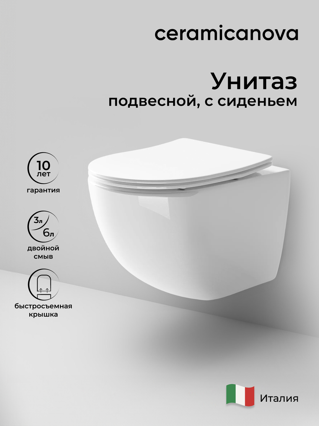 Подвесной унитаз Forma Rimless - Gidratop.ru изображение