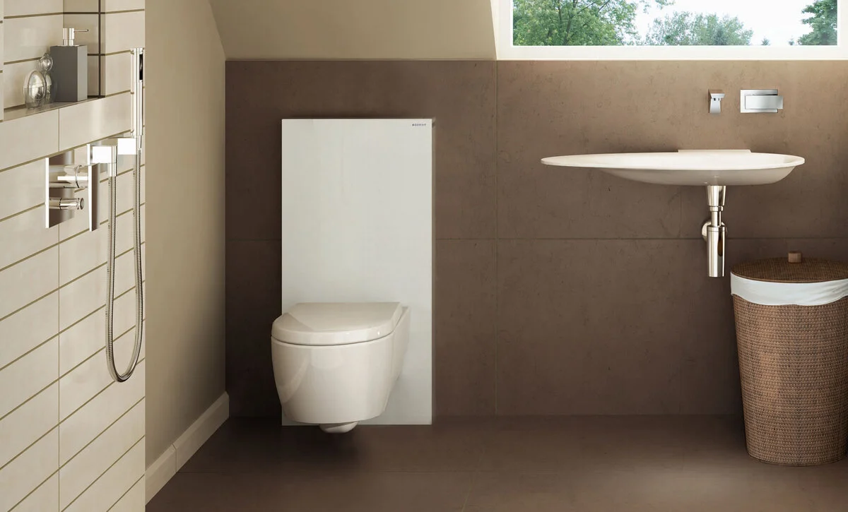Сантехнический модуль Geberit Monolith Premium 131.004.SI.1 для напольного унитаза, белый - Gidratop.ru изображение