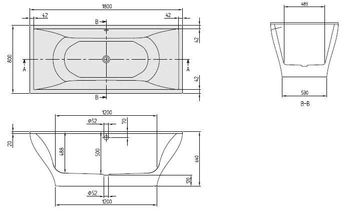 Ванна квариловая Villeroy&Boch La Belle UBQ180LAB2V-01, 180 x 80 см, alpin - Gidratop.ru изображение