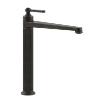 GESSI VENTI20 смеситель для раковины на 1 отверстие, однорычажный, высокий, в комплекте с донным клапаном, цвет Aged Bronze - Gidratop.ru изображение