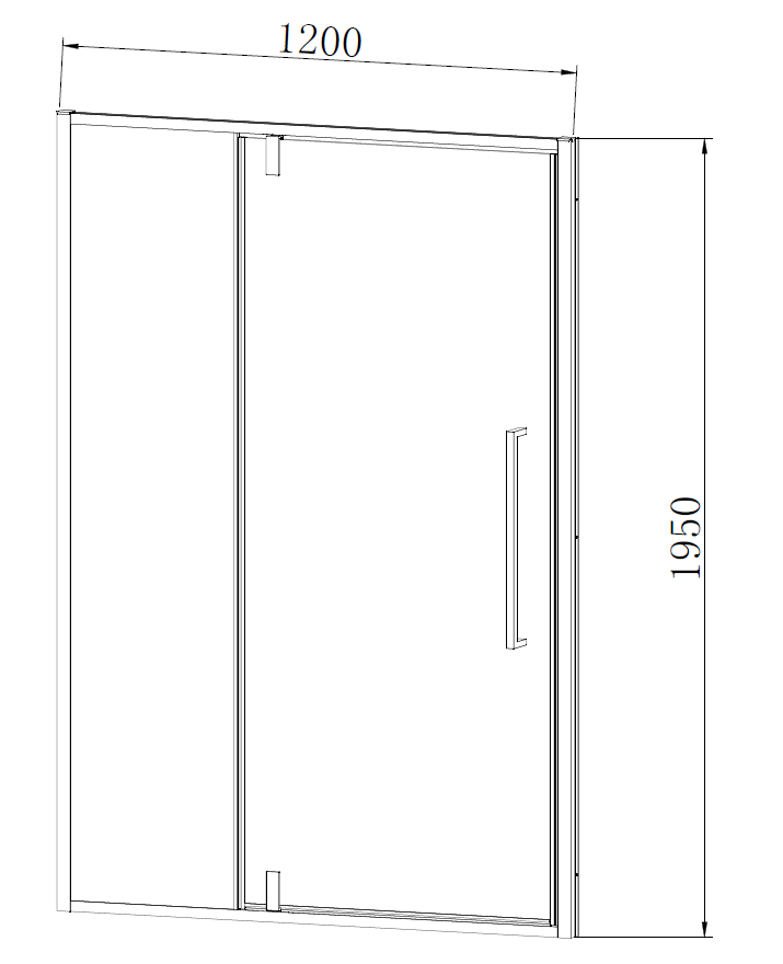 Душевая дверь Slim-N VDP-4SN120CLB, черный матовый, стекло прозрачное - Gidratop.ru изображение