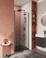 Душевая дверь Cezares LINER-B-12-90-C-NERO-R - Gidratop.ru изображение