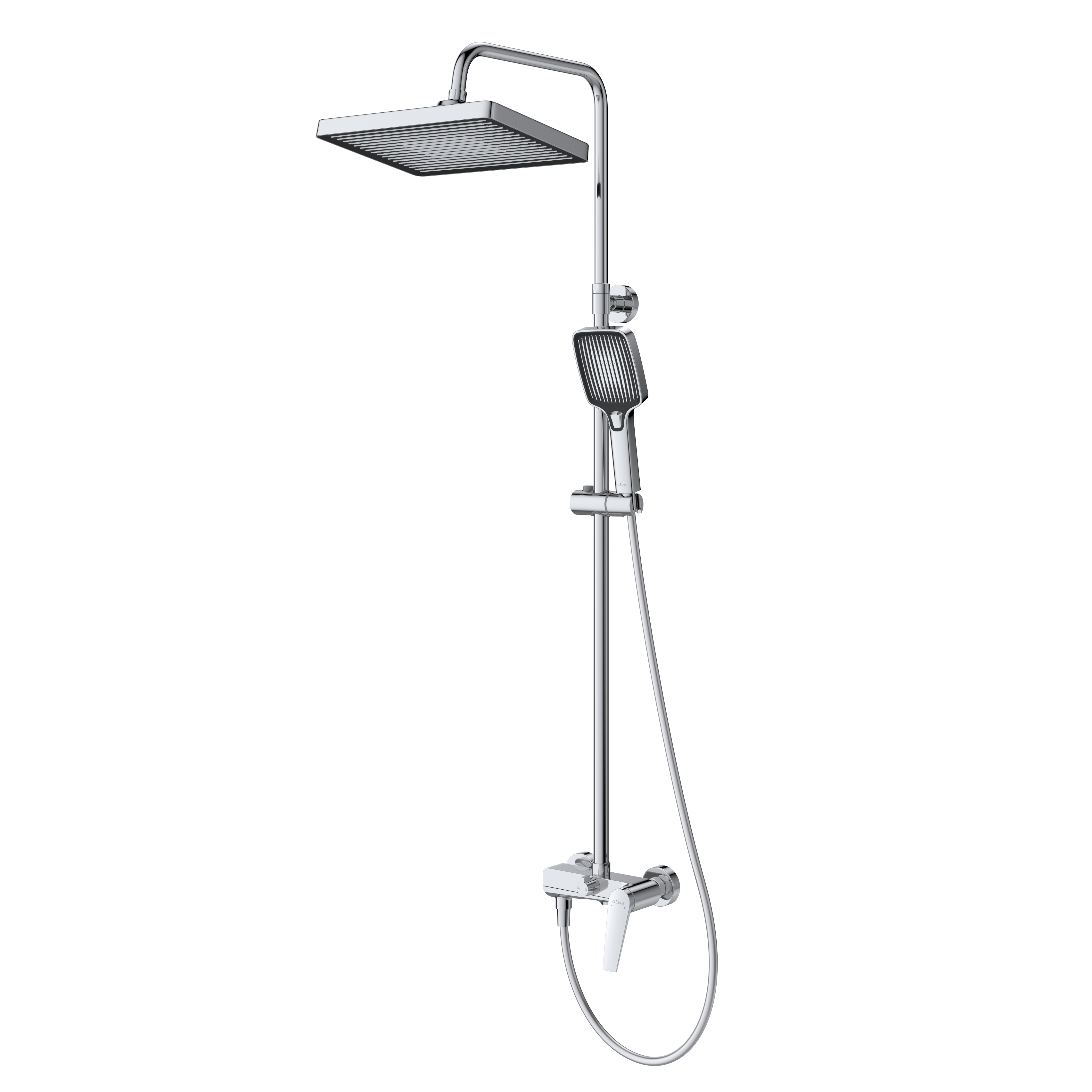 LINER-CVD-01 Душевая стойка со смесителем и изливом, исполнение хром - Gidratop.ru изображение