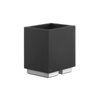 Gessi Rettangolo стакан настольный, цвет: хром/черный - Gidratop.ru изображение