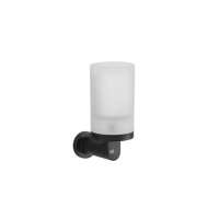 Gessi Emporio accessories стакан настенный, сатинированное стекло, цвет: Black XL - Gidratop.ru изображение