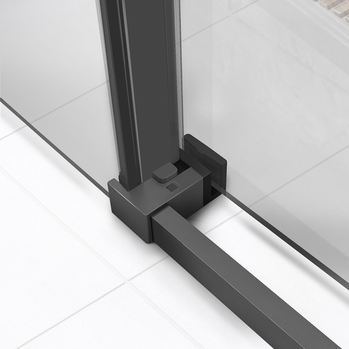 Душевой уголок Slim Soft VSR-1SS9011CLGM, 1100*900, вороненая сталь, стекло прозрачное - Gidratop.ru изображение