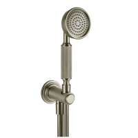 GESSI VENTI20 комплект для душа с ручным душем, шлангом 1500 мм., держателем с подводом воды, цвет Finox Brushed Nickel - Gidratop.ru изображение