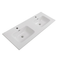 Керамическая раковина с двумя чашами BB1200-2-ETL, 1210x460x175 - Gidratop.ru изображение