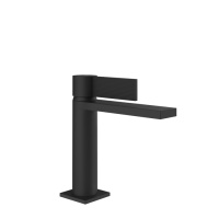 GESSI  INVERSO RIGATO смеситель для раковины с донным клапаном StopGo и соединительными шлангами, цвет: Matte Black - Gidratop.ru изображение