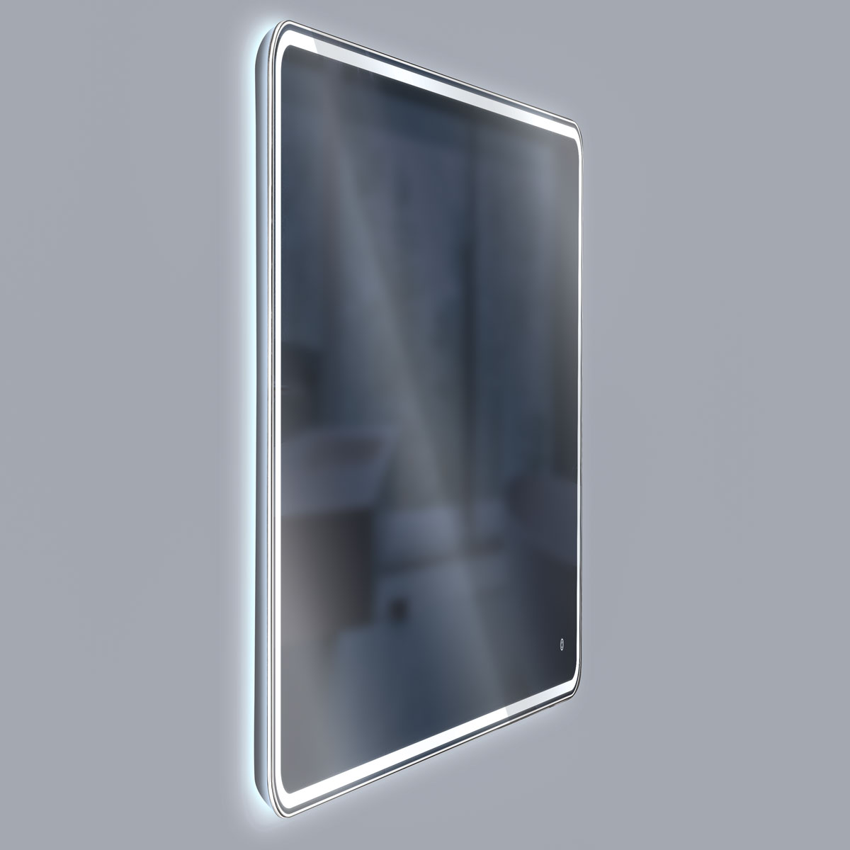 Зеркало LED VLM-3VC900 900х700 c сенсорным выключателем и диммером - Gidratop.ru изображение