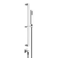 Gessi Rettangolo душевая стойка с ручным душем и выводом воды из стены, цвет: хром - Gidratop.ru изображение