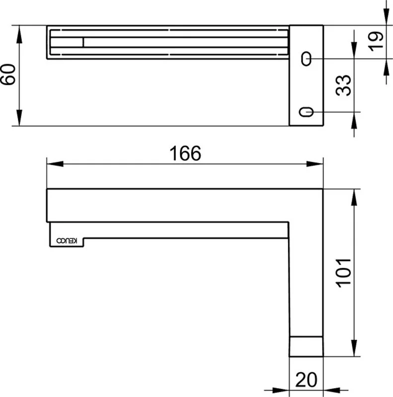Держатель туалетной бумаги Keuco Edition 90 19162010000 Square, хром - Gidratop.ru изображение