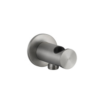 GESSI 316 держатель для душевой лейки с выводом воды на 1/2, цвет: steel brushed - Gidratop.ru изображение