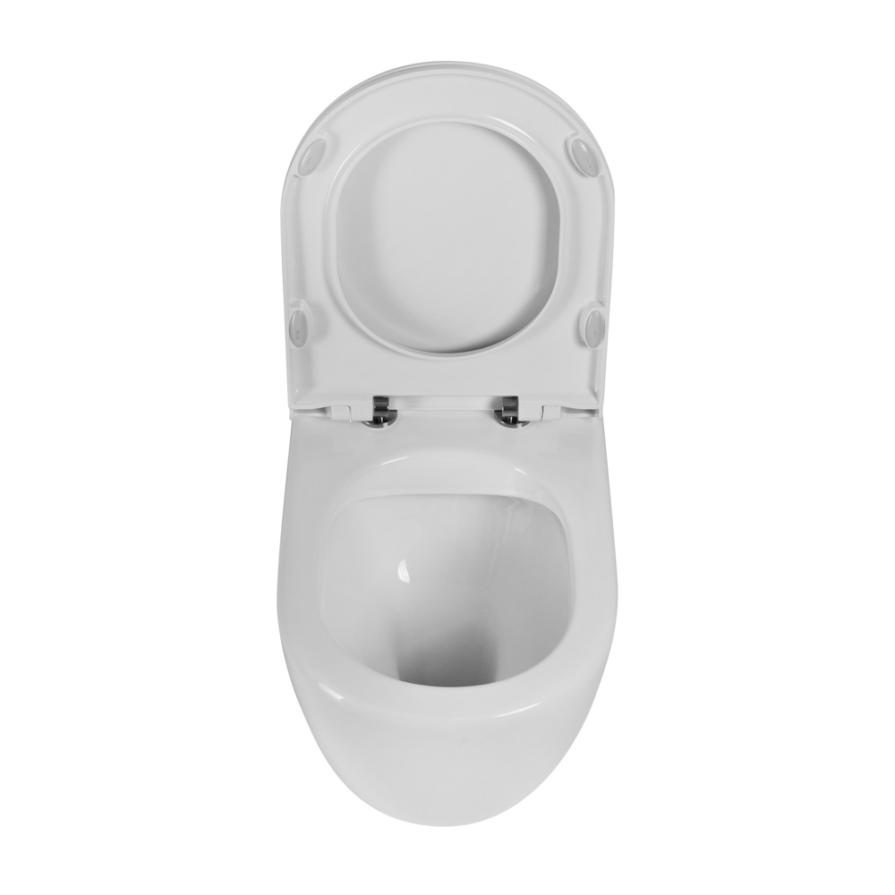 Унитаз приставной безободковый BelBagno SFERA-R BB2141CBR/BB902SC - Gidratop.ru изображение