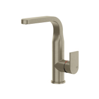 Gessi Emporio Via manzoni смеситель для раковины без донного клапана, с соединительными шлангами, цвет: Finox Brushed Nickel - Gidratop.ru изображение