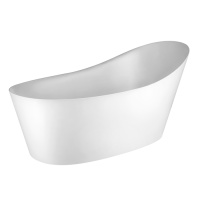 Gessi Cono ванна отдельностоящая из материала Cristalplant, со сливом, цвет белый матовый - Gidratop.ru изображение