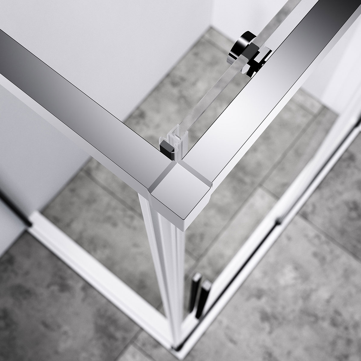 Душевой уголок Slim-N VSR-4SN9014CL, 1400*900, хром, стекло прозрачное - Gidratop.ru изображение