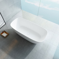 Ванна Solid Surface Vincea VBT-6S02MW, 1700*720*550, белый мат., слив-перелив в комплекте - Gidratop.ru изображение