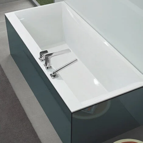 Квариловая ванна Villeroy&Boch Squaro Edge 12, 190 x 90 см, alpin, UBQ190SQE2DV-01 - Gidratop.ru изображение