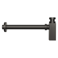 Gessi Eleganza сифон для раковины квадратный, под донный клапан, цвет: Black Metal Brushed PVD - Gidratop.ru изображение