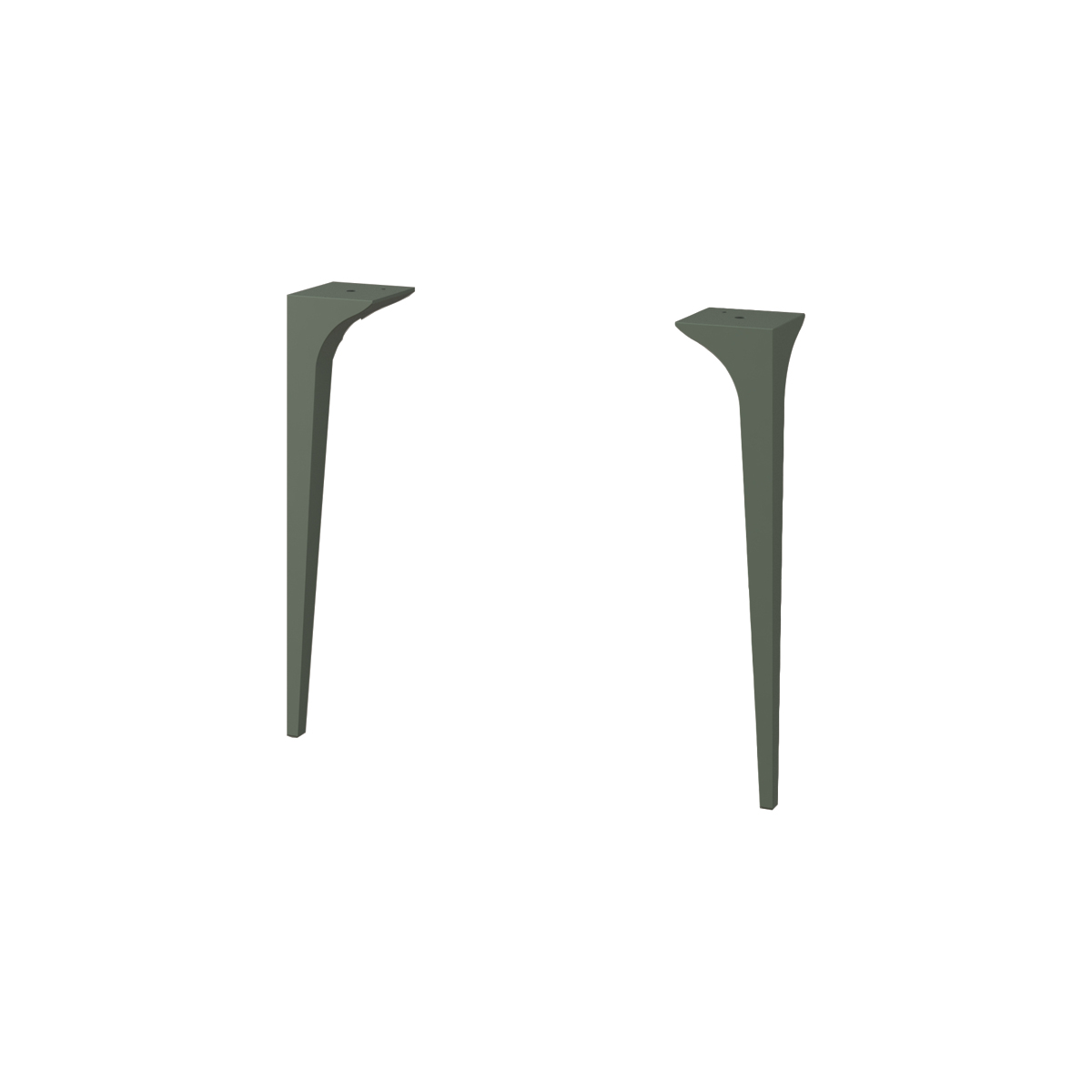 Ножки для шкафчика, комплект 2 штуки, высота 39 см, дерево 40317 Verde opaco, 8,5x8,5x39 - Gidratop.ru изображение