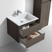 База под раковину Luka 600 подвесная, 2 выкатных ящика soft-close, R.Oak - Gidratop.ru изображение