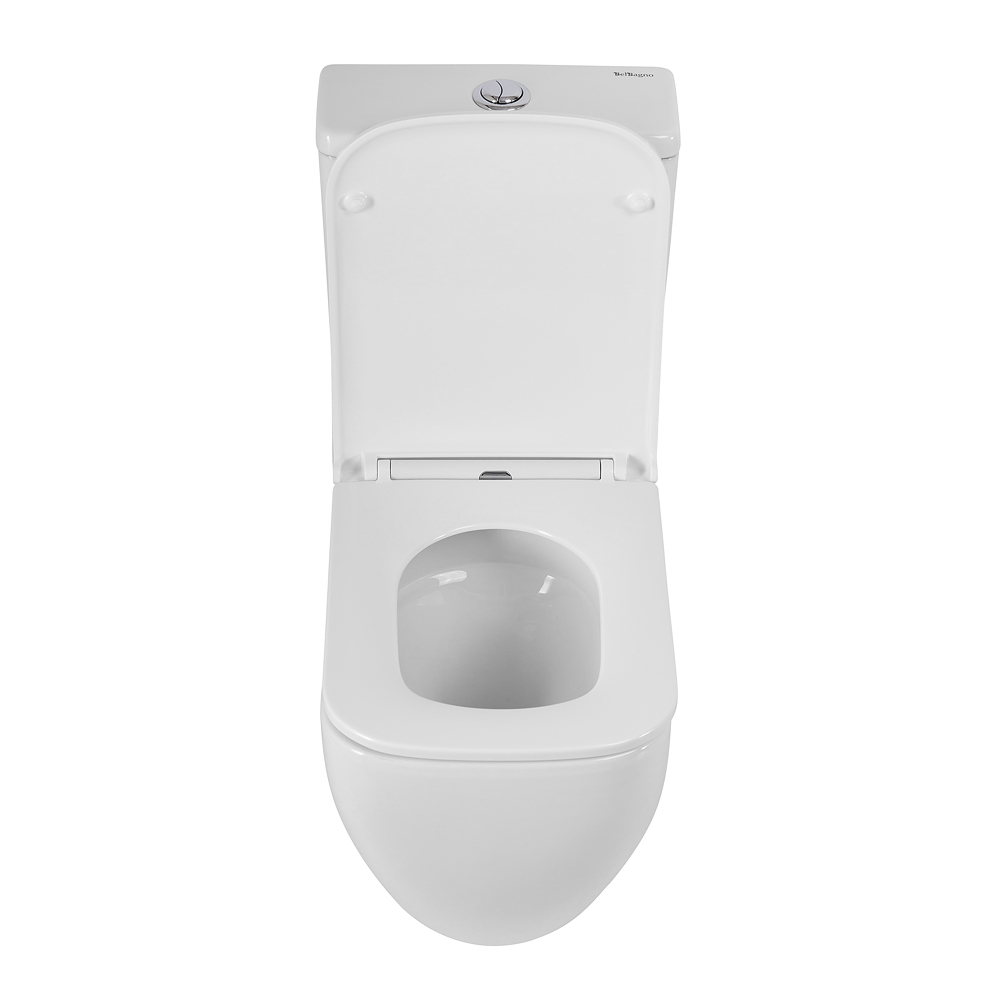 Унитаз-компакт безободковый со смывом TORNADO BelBagno LUCE-TOR BB2197CP-TOR/SC/BB2197T - Gidratop.ru изображение