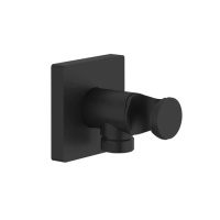 GESSI Rilievo вывод воды с держателем для душевой лейки на 1/2, цвет: nero XL - Gidratop.ru изображение