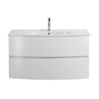 ELETTRA База под раковину с двумя выдвижными ящиками 55525 Bianco opaco, 100x51x55 - Gidratop.ru изображение