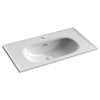 Раковина накладная CERAMICANOVA Sabo с отверстием под смеситель 800x460x130 белый - Gidratop.ru изображение
