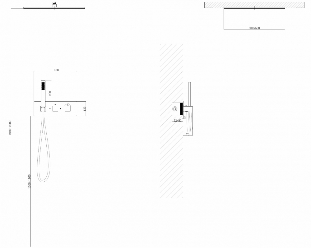 Душевая система ABBER Daheim AF8255NG скрытого монтажа без излива, термостат, никель - Gidratop.ru изображение