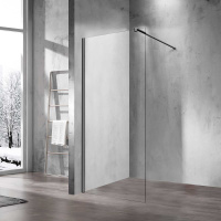 Душевая перегородка Walk-In VSW-1H600CLGM, 600*2000, вороненая сталь, стекло прозрачное - Gidratop.ru изображение