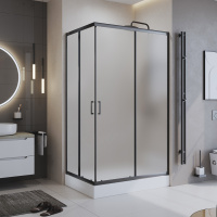 Душевой уголок BelBagno UNO-195-AH-2-120/90-P-NERO - Gidratop.ru изображение