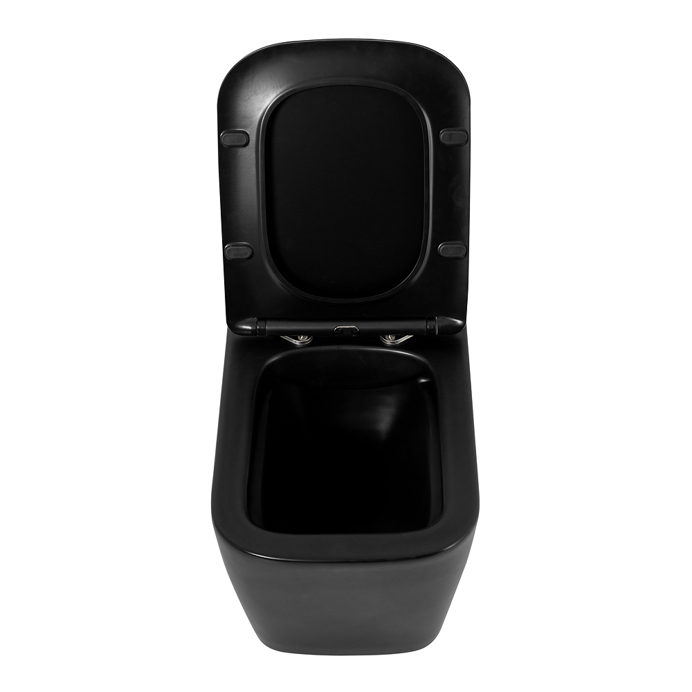 Унитаз подвесной безободковый BelBagno ARDENTE-C, черный BB3202CHR-MB/BB3202SC-MB - Gidratop.ru изображение