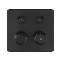 GESSI HI-FI ECLECTIC смеситель для душа настенный встраиваемый, термостатический, с 2 запорными кнопками, цвет Black XL