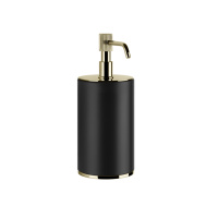 GESSI VENTI20 дозатор для жидкого мыла настольный, цвет черный, фурнитура Brass PVD - Gidratop.ru изображение