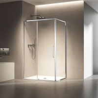 Душевой уголок Slim 8mm VSR-6SL8013CL, 1300*800, хром, стекло прозрачное - Gidratop.ru изображение